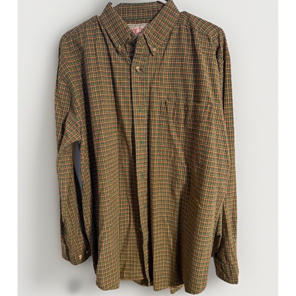 Coliseum VINTAGE Men's  Plaid Button-Down Shirt M Cotton Flannel Long Sleeve
